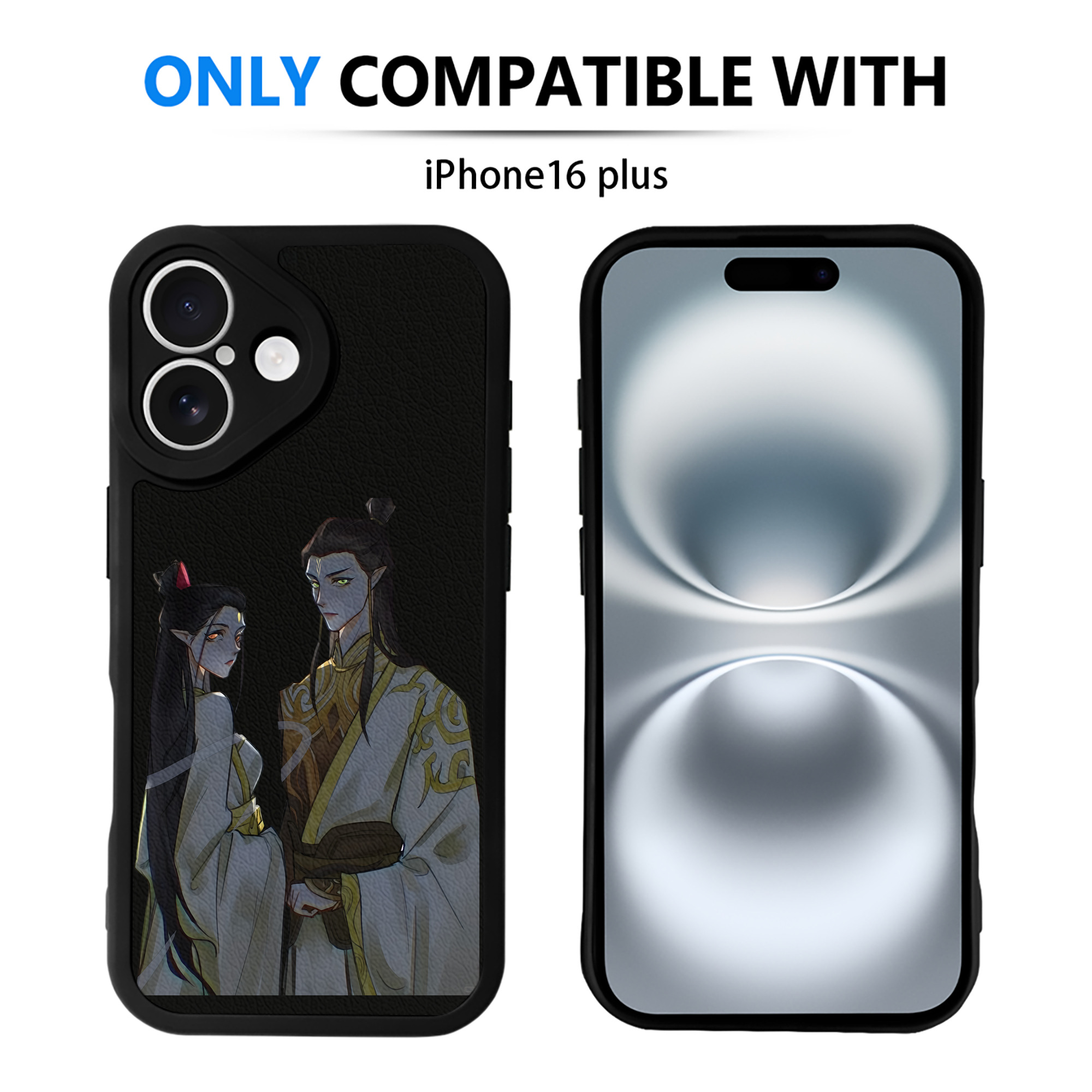（画像用） Ne Zha 2 ナタ 魔童の大暴れ 【iPhone 16シリーズ対応】シリコンスマホケース（レザー調） 材質：シリコン